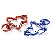 Spray Painted Alloy Swivel Lobster Clasps PALLOY-K004-05-2