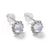 Anti-Tarnish Rhodium Plated 925 Sterling Silver Stud Earrings EJEW-M202-02P-1