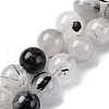 Natural Tourmalinated Quartz Beads Strands G-P336-02A-8mm-4