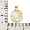 Brass Micro Pave Clear Cubic Zirconia Pendants KK-K354-04G-05-3