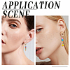   10Pcs 2 Style Brass Huggie Hoop Earring with 2Pcs Ring Stud Earring Findings KK-PH0002-84-3