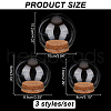  3 Sets 3 Style Glass Dome Cover AJEW-NB0003-93-2