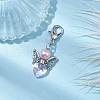 Heart Angel Glass Pendant Decoration HJEW-JM01980-02-2