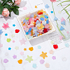 WADORN 500Pcs 25 Styles Transparent Acrylic Bead Caps & Charms FACR-WR0001-01-4
