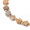 Natural Picture Jasper Beads Stretch Bracelets for Women BJEW-JB11768-06-3