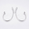 Alloy Cuff Earring Rhinestone Settings KK-M173-02S-1