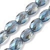 Electroplate Glass Beads Strands X-EGLA-L045-A-FR02-1