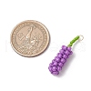 Glass Seed Beaded Mulberry Pendants PALLOY-MZ00749-02-2