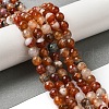 Dyed & Heated Natural Fire Crackle Agate Beads Strands G-P539-B01-19-2