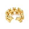 Star Brass Open Cuff Rings for Women RJEW-A048-22G-3