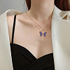 2Pcs Matching Butterfly Pendant Necklaces Set JN1033A-1-5
