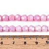 Electroplate Glass Beads Strands EGLA-T021-6mm-15-03-4