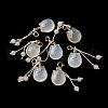 Natural White Agate Cat Pendant Decorations G-R489-23G-2