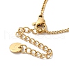 Stainless Steel & Falt Round Glass Ring Bracelets for Women BJEW-G719-04G-3