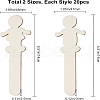 Gorgecraft 40 pcs 2 Styles Wooden Decorate Plate WOOD-GF0001-56-2