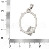 Brass Pendant Cabochon Settings KK-S521-07P-3
