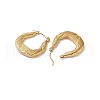 Texture 201 Stainless Steel Half Hoop Earrings for Women EJEW-G385-04G-2