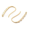 Brass Micro Pave Clear Cubic Zirconia Earring Hooks KK-G516-04G-2