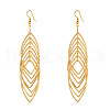 Fashionable Brass Hollow Horse Eye Tassel Dangle Earrings QI1983-2-2