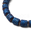 Electroplated Natural Lava Rock Beads Strands G-G984-16C-3