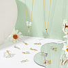 BENECREAT 12PCS Brass Cubic Zirconia Charms KK-BC0012-84-5