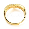 Brass Crown Adjustable Ring with Clear Cubic Zirconia RJEW-Q781-02G-3