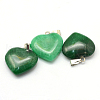 Heart Natural Malaysia Jade Pendants X-G-Q438-19-2