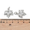 Rack Plating Brass Clear Cubic Zirconia Pendants KK-B078-02P-01-3