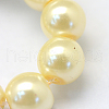 Baking Painted Pearlized Glass Pearl Round Bead Strands HY-Q003-4mm-21-3