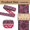 Ethnic Style Polyester Flower Jacquard Ribbons DIY-WH0656-62-2
