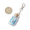 2Pcs Glass Wishing Bottle inside Lampwork & Glass Seed Beads Pendant Decorations HJEW-JM03259-3