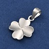 Fine Silver Clover Charms STER-F062-01P-2