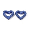 Heart Shape Polymer Clay Rhinestone Beads CLAY-NH0001-09A-07-1