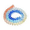 Transparent Painted Glass Beads Strands X1-DGLA-A034-T6mm-A13-5