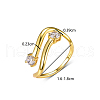 Elegant S925 Sterling Silver Pave Clear Cubic Zirconia Cuff Ladies Ring for Various Occasions PP9789-5