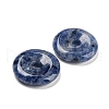 Natural Blue Spot Jasper China Safety Buckle Pendants G-B052-12-2