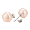 Valentine Presents for Her 925 Sterling Silver Ball Stud Earrings EJEW-D029-9mm-1-4