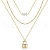 Fashionable Retro Alloy & Imitation Pearl Pendant 3 Layered Necklaces FS-WG087D1-08-2