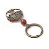 7Pcs Natural Gemstone Keychains KEYC-JKC01222-5