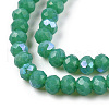 Electroplate Opaque Solid Color Glass Beads Strands EGLA-A034-P2mm-L25-3