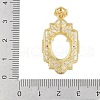Brass Micro Pave Clear Cubic Zirconia Pendant Cabochon Settings KK-U026-08G-3