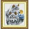 Wolf & Sun Pattern Cross-Stitch Beginner Kits WOLF-PW0001-75-1