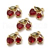 Brass Micro Pave Cubic Zirconia Pendants KK-P290-02A-G-1-1