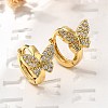 Butterfly Brass Hoop Earrings EJEW-S256-04A-G-1