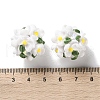 Luminous Polymer Clay Rhinestone Floral Ball Beads CLAY-U002-01F-5