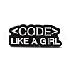 Programmer Code Word Enamel Pin JEWB-I022-08B-1