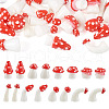 32Pcs 8 Style Luminous Mushroom Resin Display Ornaments DJEW-TA0001-02-10
