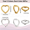 SOFPLATE 120Pcs 2 Colors Tibetan Style Alloy Bead Frames TIBE-SP0001-15-2