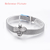 Tarnish Resistant 430 Stainless Steel Mesh Bracelet Making MAK-L021-01P-3