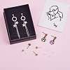 Craftdady Brass Ball Post Stud Earring Findings KK-CD0001-04-13